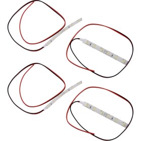 Resim CelestialCo 4pcs 10CM 12V Beyaz 6 LED 5630 Smd Şerit Işıkları Araba Tekne Motorlu Van Su Geçirmez (Yurt Dışından) 