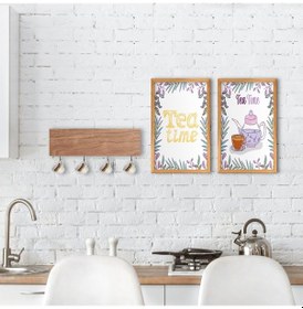 Resim Bk Home Doğal Ahşap Dekoratif Fincan Askılığı Ve 2’Li Mutfak Kons (551080472) 