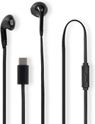 Resim Nedis Kablolu Kulaklık - USB-C - Kablo uzunluğu: 1,20 m - Entegre Mikro - Ses Ayarı - Siyah 