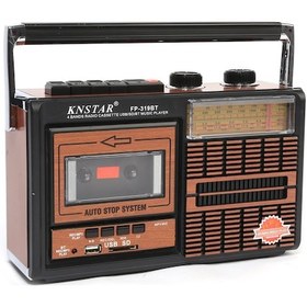Resim Knstar Fp-319Bt Bluetooth Usb+Sd+Fm Kaset Çalar Müzik Çalar Radyo 