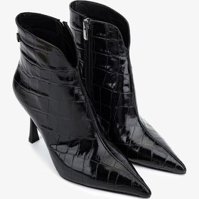 Resim Valmenti Kadın Hakiki Deri Siyah Kroko Topuklu Bot 1096 9666 Bn Bot Sk25-26 Sıyah Kroko Siyah Kroko 