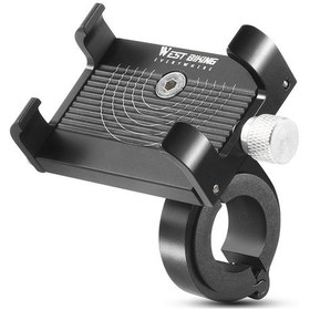 Resim Konesam Alüminyum Bisiklet Telefon Tutucu - Suya Dayanıklı, 55-100mm Telefonlar İçin, 22.2-31.8mm Direkler, Tip B Siyah 