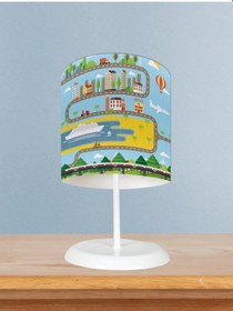 Resim Mekta Home Bebek Ve Çocuk Odası Şehir Desenli Abajur 
