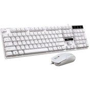 Resim Chasing Leopard Q17 104 Tuş USB Kablolu Oyuncu Klavyesi Mouse Set 