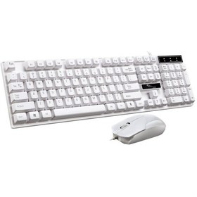 Resim Chasing Leopard Q17 104 Tuş USB Kablolu Oyuncu Klavyesi Mouse Set 