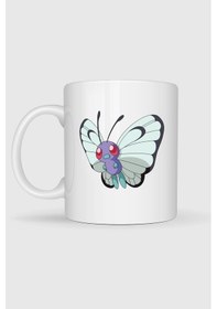 Resim Butterfly Baskılı Kupa Bardak Beyaz 