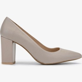 Resim Valmenti Samanta Kadın Vizon Hakiki Deri Topuklu Ayakkabı 248 243 Bn Ayk Y24 Vizon 