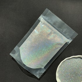 Resim 2oz (57g) Holografik Parıltı, Sanat ve El Sanatları için İnce Parıltı Tozu, Tumbler Noel Süsü, Epoksi Reçine Dolgu Malzemesi, Dayanıklı Plastik Poşet 