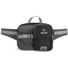 Resim Junletu- Su Şişesi Bölmeli Bel Çantası Y19825b Siyah 