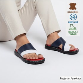Resim Registan Shoes HAKİKİ KALİTELİ DERİ- TOMMY VERCCETTI TERLİK - SANDALET - PARMAK ARASI- MASAJ TABAN 