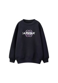 Resim Kpop Kız Çocuk Sweatshirt St09652 Lacıvert 