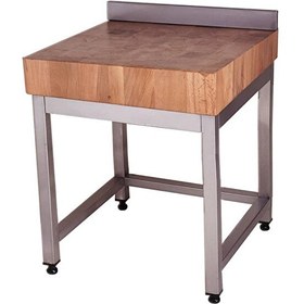 Resim Öztiryakiler Et Kütüğü Ahşap Tablalı 60x60 CM 