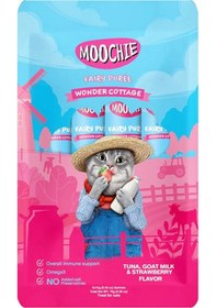 Resim Moochie Sıvı Kedi Ödülü Ton Balığı, Keçi Sütü Ve Çilekli - 5 X 15 Gr 