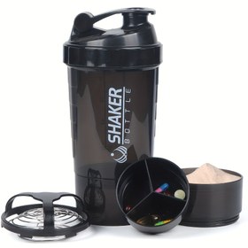 Resim 1 adet Sızdırmaz Protein Shaker Şişesi - 16oz Taşınabilir Spor Su Şişesi Fitness ve Kilo Kaybı için 