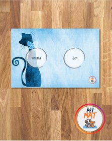 Resim MEVESE Petmat Kedi Mama Paspası , Kaymaz Taban , Yıkanabilir , Evcil Hayvan Paspası 028-M 