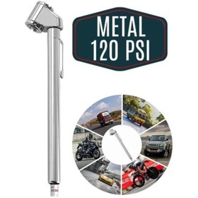 Resim shopwave Metal Kasalı 120 Psi Lastik Hava Ölçme Saati 