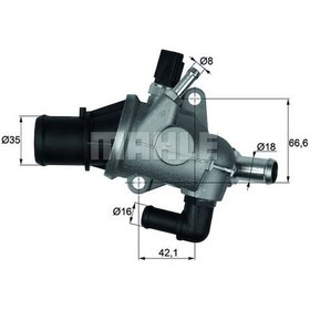 Resim BEHR MAHLE TI16388 Termostat 88C° (Alfa Romeo: 147 1.6 16V) 60672655 (WA365889) 