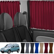 Resim Oto Pandami Citroen Berlingo 1.nesil 1996-2009 Uyumlu Bordo Raylı Oto Perde Takımı 