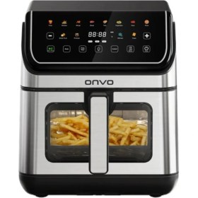 Resim Onvo OVFRY13 8L Kapasiteli Alt-Üst Çift Rezistanslı Yağsız Airfryer Çıkarılabilir Hazne ile 