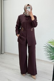 Resim T Moda Store My Magazin Liyosel Kumaş Toka Detaylı Tesettür İkili Takım 