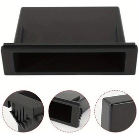 Resim Hightower 1 Adet Siyah Araç Radyo Panosu Organizatörü - Dın Çerçevesiz Montaj Çift Dinli Abs Saklama Kutusu 