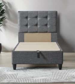 Resim Mimoza Tek Kişilik Sandıklı Baza Ve Başlık Seti 2 Li Set 90 x 190 