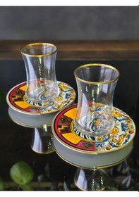 Resim Konyax Canga 2 Kişilik Çay Seti Renkli 