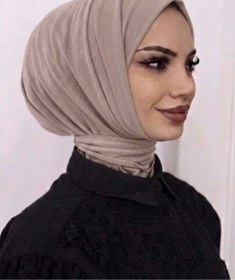 Resim FRESCO SCARFS Kadın Tesettür Çıt Çıtlı Hijap Bone Hazır Türban Eşarp Şal Bej 