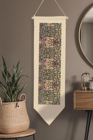 Resim William Morisse Duvar Halısı, Sanat Serisi Dekor, 100cm Kanvas Flama Askılı Duvar Örtüsü NO:702 - Renkli - 15 / 30 x 100 
