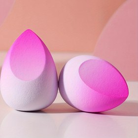 Resim Hidrofilik Poliüretan Makyaj Süngerleri, 2'li Paket, Tüm Cilt Tipleri İçin Kokusuz Güzellik Blenderi 