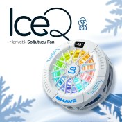 Resim Bhave Iceq | Telefon Soğutucu | Magsafe & Klips | Rgb LED Ekranlı 3 Kademe Sessiz Fan 