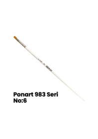 Resim Ponart 983 Seri Düz Kesik Uçlu Fırça No 6 