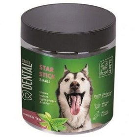 Resim M-Pets Mini Dental Snack Green Tea Star Stick Köpek Ödülü 170 Gr 