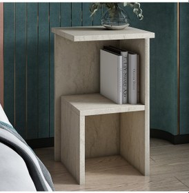 Resim Roisin Modern Çok Amaçlı Komodin & Yan Sehpa Traverten 