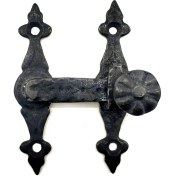 Resim Antika Tarz Dekoratif Pirinç Kapı, Pencere Mandalı - 82X65 Mm, Oksit 