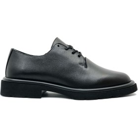 Resim Kids Club Shoes Greyder 59167 Zn Deri Comfort Klasik Oxford Kadın Ayakkabı SİYAH 