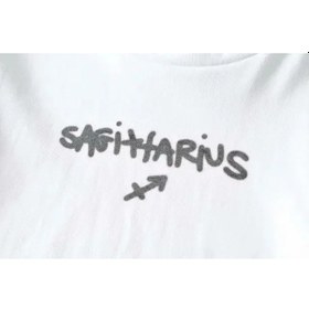 Resim Snapbuy Y2k Bebek Tişört Zodiyak İşaretli Dar Kesim Kısa Kollu Yazlık Üstfildişikadın Fildişi 