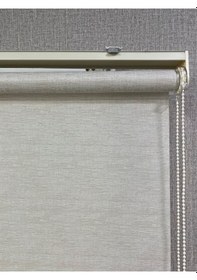 Resim Lüks Güneşlik Düz Stor Perde Krem Krem 