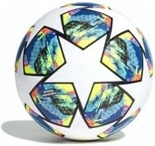 Resim TECHCG Champions Leagu Tasarımı Dikişli Futbol Topu, 5 Numara 480 Gram Top İğnesi Hediye Mavi 