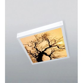 Resim 1x1 -TEKLI-60X60-TAVANA Yapışık LED PANEL-54W-SIVA Üstü Avize-Kolay Montaj-Ağaçlı- LED 