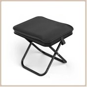 Resim Sunshine011 Siyah Portatif Katlanır Kamp Sandalyesi - Hafif Kompakt Taşınabilir Yan Cep Siyah 