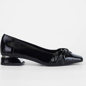 Resim Tamer Tanca Kadın Hakiki Deri Siyah Rugan Topuklu Ayakkabı 923 780 Bn Ayk Sk23/24 Sıyah Krsk Rgn Siyah 