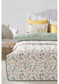 Resim Rivaistanbul Botanical Çift Kişilik Nevresimli Pike Takımı - 7 Parça Çeyiz Seti Yeşil 