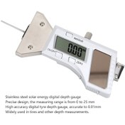 Resim Maiyame Güneş Enerjili Dijital Lastik Diş Derinliği Ölçer, 0-25mm Hassasiyet, Paslanmaz Çelik, 0.01mm Doğruluk 