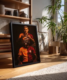 Resim ICARDI-OSIMHEN Poster Tablosu - Beyaz / 50*70 