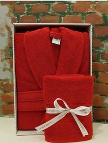 Resim Trendy Şalyaka Bornoz S/m Beden - Baş Havlusu - Kımızı Kırmızı 