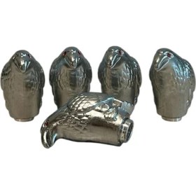 Resim Kartal Kafası Gümüş Renk 5 Li Sibop Kapağı 