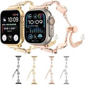Resim iOS Uyumlu Watch Serisi 4 40mm Kabuk Metal Zinciri Bilezik İzleme Bandı 