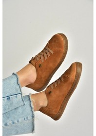 Resim Fox Shoes Y999364003 Taba Hakiki Deri Süet Kadın Spor Ayakkabı Sneakers Taba 