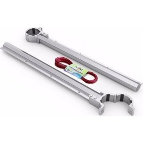 Resim Bronz Renk Alüminyum Balkon Çamaşır Askısı ve Küpeşte Seti 